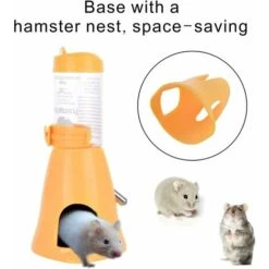 Hamster Water Bottle, Little Pet Automatico Borraccia Con Contenitore Per Alimenti Base Hut Appeso Acqua Biberon Auto Dispenser Per Piccoli Animali, 80ml, Mocassini Eleganti Da Donna, Giallo -Cibi per cani in Italia 54967764 3