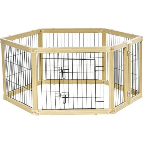 PawHut Box Per Cani, Recinto Per Animali, 6 Pannelli Con Porta E Doppi Fermi, 70x62cm 3 PawHut Box Per Cani, Recinto Per Animali, 6 Pannelli Con Porta E Doppi Fermi, 70x62cm