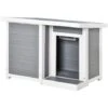 PawHut Casetta Per Cani Da Esterno Con Tetto Apribile E Finestra, 102x70x73cm, Grigio 2 PawHut Casetta Per Cani Da Esterno Con Tetto Apribile E Finestra, 102x70x73cm, Grigio -Cibi per cani in Italia 55054553 1