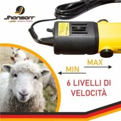 Tosapecora Elettrico Professionale Tosatura Per Pecore Efficiente Con Valigetta 6 Velocità 350w Coppia Lama Extra -Cibi per cani in Italia 56367625 4