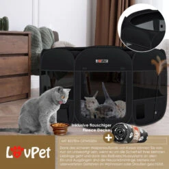 LOVPET® Recinto Per Cuccioli - Recinto Per Animali Pieghevole Per Piccoli Animali, Cani, Gatti, Incl. Ciotola Per Cani - Box Per Cani - Recinzione - Tessuto Oxford - Sistema Pop-up Ad Apertura Rapida -Cibi per cani in Italia 56688493 3