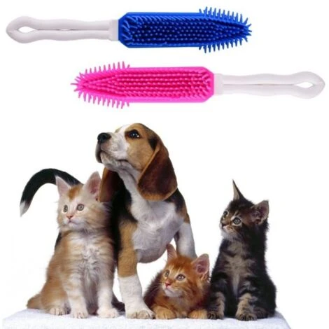 Trade Shop - Spazzola Per Cani E Gatti Silicone 27cm 3 Colori Scioglinodi Cura Animali Pelo 3 Trade Shop - Spazzola Per Cani E Gatti Silicone 27cm 3 Colori Scioglinodi Cura Animali Pelo