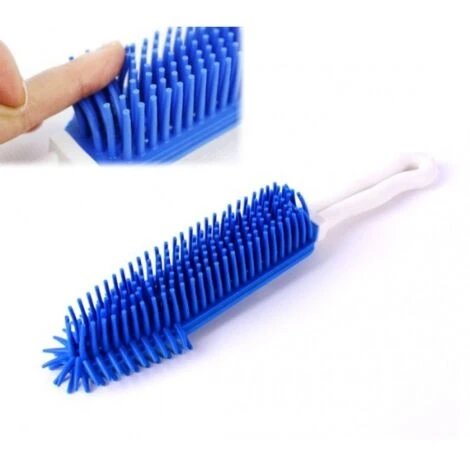 Trade Shop - Spazzola Per Cani E Gatti Silicone 27cm 3 Colori Scioglinodi Cura Animali Pelo 4 Trade Shop - Spazzola Per Cani E Gatti Silicone 27cm 3 Colori Scioglinodi Cura Animali Pelo - immagine 2