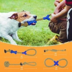 GIOCHI CANE 10 PEZZI GIOCATTOLI PER CANI, CORDA 100% COTONE LAVABILI PER LA PULIZIA DEI DENTI NOBLEZA ADATTO A CANI DI PICCOLA E MEDIA TAGLIA -Cibi per cani in Italia 57259370 5