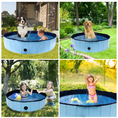 Hengda Piscina Per Cani La Sostituzione Della Piscina Per Animali GUI GUAGGIO PVC+MDF BAGNALE PILEDABILE 8020 Cm 4 Hengda Piscina Per Cani La Sostituzione Della Piscina Per Animali GUI GUAGGIO PVC+MDF BAGNALE PILEDABILE 8020 Cm - immagine 2