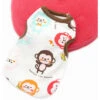 SOEKAVIA 2 PZ Cotone Pet Dog Cat Shirt Cartoon Stampa Cane T-Shirt Abbigliamento Per Cani Di Taglia Media Cucciolo Gatti Primavera Estate Gilet Traspirante, Scimmia Del Caffè L -Cibi per cani in Italia 57587424 1