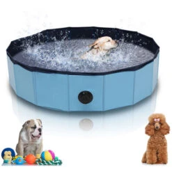 Randaco Piscina Per Cani La Sostituzione Della Piscina Per Animali GUI GUAGGIO PVC+MDF BAGNALE PILEDABILE 8020 Cm
