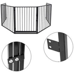 Randaco Barriera Griglia Di Protezione Porta Griglie Cucciolo Recinzione Bambino Metallo Protezione Infantile Griglia Per Cane Griglia Barriera -Cibi per cani in Italia 57706455 5