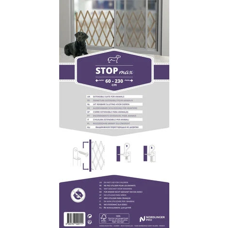 Barriera Stopmax, In Legno Grezzo, Allungabile Fino A 230cm Nordlinger 4 Barriera Stopmax, In Legno Grezzo, Allungabile Fino A 230cm Nordlinger - immagine 2