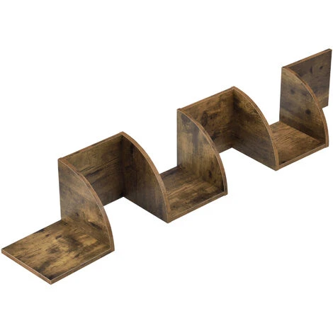 Nova Scaffale Angolare Sospeso Da Camera Salotto Ufficio A Zig Zag 5 Ripiani Noce 4 Nova Scaffale Angolare Sospeso Da Camera Salotto Ufficio A Zig Zag 5 Ripiani Noce - immagine 2