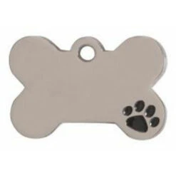 Medaglietta Per Cani Osso Con Zampina Spedizione E Incisione Gratis