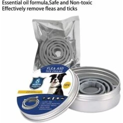 HIASDFLS Collare Antipulci E Zecche Per Cani E Gatti, Trattamento Antizecche E Pulci, Impermeabile Per, Taglia Regolabile, Protezione 8 Mesi, Confezione Da 1 (grande) -Cibi per cani in Italia 59010065 5