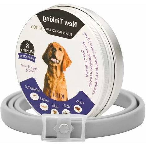 HIASDFLS Collare Antipulci E Zecche Per Cani, Collare Antipulci E Antizecche Per Cani Collare Regolabile 8 Mesi Prevenzione Pulci 3 HIASDFLS Collare Antipulci E Zecche Per Cani, Collare Antipulci E Antizecche Per Cani Collare Regolabile 8 Mesi Prevenzione Pulci