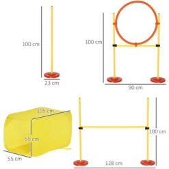 PawHut Set Agility Dog Per Addestramento Cani Con Ostacoli Regolabili, Slalom E Tunnel 9 PawHut Set Agility Dog Per Addestramento Cani Con Ostacoli Regolabili, Slalom E Tunnel -Cibi per cani in Italia 59116192 3