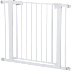 PawHut Cancelletto Di Sicurezza Per Cani, Fissaggio A Pressione Larghezza Regolabile 75-96cm