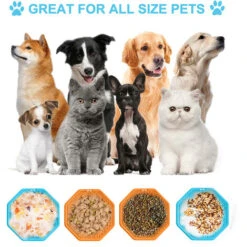 HIASDFLS Confezione Da 2 Tappetini Per Leccare Il Cane, Mangiatoia Lenta Per Cani, Dispositivo Di Distrazione Per Il Bagno Del Cane, Riduttore Di Noia E Ansia Del Cane, Tappetino Per Il Fiuto Per Cani -Cibi per cani in Italia 59383532 5