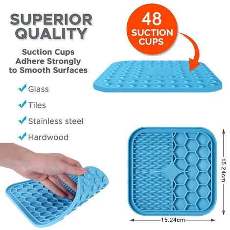 HIASDFLS Tappetino Per Leccare Il Cane Da 2 Pezzi, Alimentatore Lento Per Cane, Dispositivo Di Distrazione Per Il Bagno Del Cane, Riduttore Di Noia E Ansia Del Cane, Tappetino Per Il Fiuto Per Cani, P 4 HIASDFLS Tappetino Per Leccare Il Cane Da 2 Pezzi, Alimentatore Lento Per Cane, Dispositivo Di Distrazione Per Il Bagno Del Cane, Riduttore Di Noia E Ansia Del Cane, Tappetino Per Il Fiuto Per Cani, P - immagine 2