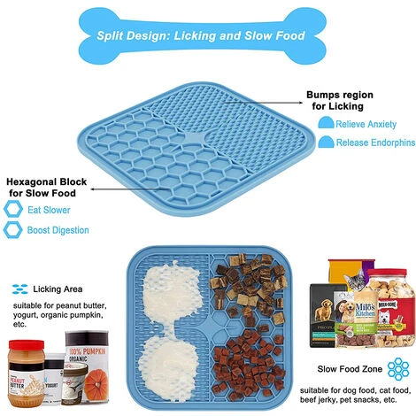 HIASDFLS Tappetino Per Leccare Il Cane Da 2 Pezzi, Alimentatore Lento Per Cane, Dispositivo Di Distrazione Per Il Bagno Del Cane, Riduttore Di Noia E Ansia Del Cane, Tappetino Per Il Fiuto Per Cani, P 5 HIASDFLS Tappetino Per Leccare Il Cane Da 2 Pezzi, Alimentatore Lento Per Cane, Dispositivo Di Distrazione Per Il Bagno Del Cane, Riduttore Di Noia E Ansia Del Cane, Tappetino Per Il Fiuto Per Cani, P - immagine 3