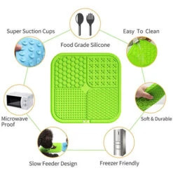 HIASDFLS Tappetino Da Leccare Per Cani Con Ventose Tappetino Da Leccare Per Cani Tappetino Da Leccare Per Cani Tappetino Per Animali Domestici Tappetino Per Addestramento Leccare Per Cani, Yogurt, Bur -Cibi per cani in Italia 59383544 3