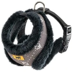 Ferplast NIKITA FUR Pettorina In Tessuto Traspirante Per Cani E Gatti. Soffice Pelliccia Ecologica. Varie Misure E Colori.. Variante XS - Misure: A: 20 Cm B: 26-38 Cm 15 Mm - Tortora