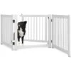 COSTWAY Cancelletto Per Cani Da Interno In Legno Massello, Design Girevole E Portatile, Con 3 Ante, Cuscinetti Antiscivolo E Serratura, Ideale Per Cani Di Piccola/Media Taglia, 206 X 61 Cm (Bianco) 2 COSTWAY Cancelletto Per Cani Da Interno In Legno Massello, Design Girevole E Portatile, Con 3 Ante, Cuscinetti Antiscivolo E Serratura, Ideale Per Cani Di Piccola/Media Taglia, 206 X 61 Cm (Bianco) -Cibi per cani in Italia 60958937 1