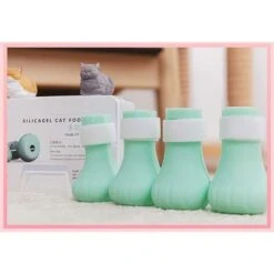 Confezione Da 4 Scarpe Antigraffio In Silicone Per Gatti, Pantofole Da Bagno Per Gatti, Protezioni Per Zampe, Cappucci Per Artigli Di Gatto Traspiranti, Coperture Per Unghie Per Toelettatura Gatti -Cibi per cani in Italia 61178151 4