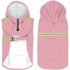 Impermeabile Per Cani Felpe Con Cappuccio Riflettenti Per Animali Domestici Per Cani Di Taglia Grande/medio/piccolo MZ058 (M, Rosa) -Cibi per cani in Italia 63847127 3