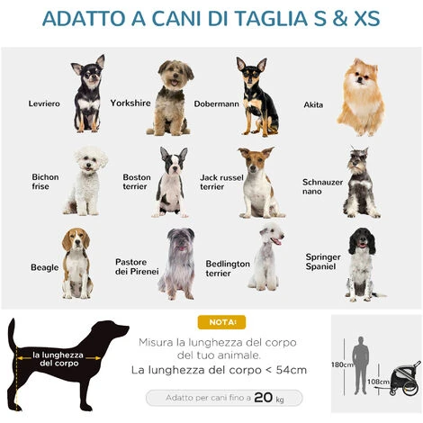 PawHut Rimorchio Cani Con Ingresso A Cerniera, Ruote E Bandiera, In Acciaio E Tessuto Oxford, Grigio Nero Argento 7 PawHut Rimorchio Cani Con Ingresso A Cerniera, Ruote E Bandiera, In Acciaio E Tessuto Oxford, Grigio Nero Argento - immagine 5