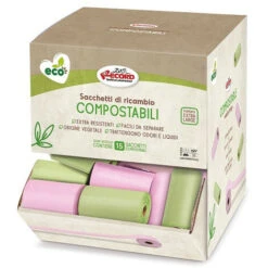 Record Sacchetti Di Ricambio Compostabili Rosa O Verdi
