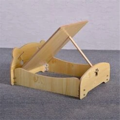 Trade Shop - Letto Cuscino Per Cani Gatti Animali Domestici Durevole In Legno 47 X 42 X 23cm -Cibi per cani in Italia 64569847 4