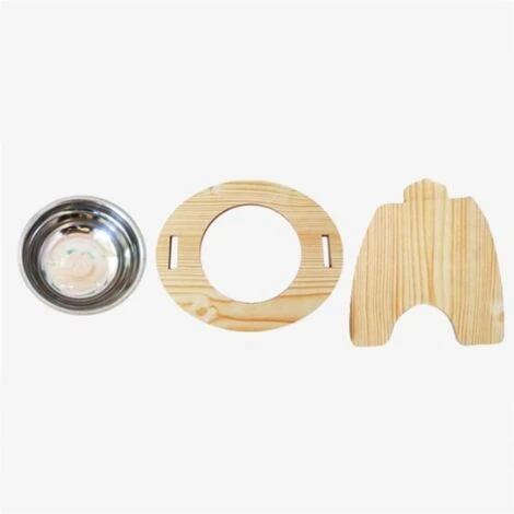 Trade Shop - Ciotola Singola Rialzata Per Cani Gatti Con Base In Legno Per Animali Domestici 7 Trade Shop - Ciotola Singola Rialzata Per Cani Gatti Con Base In Legno Per Animali Domestici - immagine 5