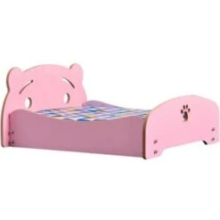 Trade Shop - Letto Cuscino Per Cani Gatti Animali Domestici Durevole In Legno 68 X 55 X 23 Cm -Cibi per cani in Italia 64569867 5