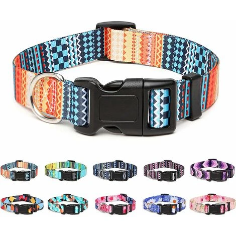 Kueatily Collare Per Cani Regolabile In Nylon (Bohemian Orange-M) 3 Kueatily Collare Per Cani Regolabile In Nylon (Bohemian Orange-M)