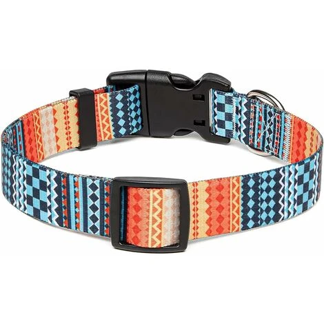 Kueatily Collare Per Cani Regolabile In Nylon (Bohemian Orange-M) 4 Kueatily Collare Per Cani Regolabile In Nylon (Bohemian Orange-M) - immagine 2