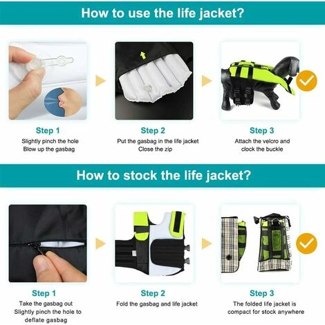 Kueatily Giubbotto Di Salvataggio Per Cani Con Manico Giubbotto Di Salvataggio Imbottito Riflettente Ausilio Per Il Nuoto Per L'allenamento Del Nuoto Per Cani Di Taglia Piccola E Media S. 6 Kueatily Giubbotto Di Salvataggio Per Cani Con Manico Giubbotto Di Salvataggio Imbottito Riflettente Ausilio Per Il Nuoto Per L'allenamento Del Nuoto Per Cani Di Taglia Piccola E Media S. - immagine 4