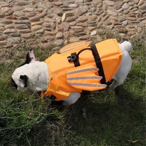 Kueatily Pet Lifesaver Dog Lifesaver Pet Galleggiante Vest Safety Life Saver Safety Swimsuit Preserver, Arancione, XS 7 Kueatily Pet Lifesaver Dog Lifesaver Pet Galleggiante Vest Safety Life Saver Safety Swimsuit Preserver, Arancione, XS - immagine 5