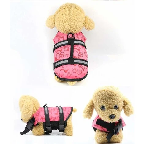 Kueatily Giubbotto Di Salvataggio Per Cani Con Maniglia Di Salvataggio (rosso Rosa, L) 4 Kueatily Giubbotto Di Salvataggio Per Cani Con Maniglia Di Salvataggio (rosso Rosa, L) - immagine 2