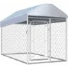 Cuccia Per Esterni Con Tetto Per Cani Recinzione Per Animali Domestici Con Serratura E Porta In Acciaio - 200 X 100 X 125 Cm 1 Cuccia Per Esterni Con Tetto Per Cani Recinzione Per Animali Domestici Con Serratura E Porta In Acciaio - 200 X 100 X 125 Cm -Cibi per cani in Italia 65296191 1