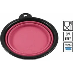 Ciotola Pieghevole In Silicone Rosa Per Cani E Gatti Con Moschettone - 350 Ml, 60014329, Piccola (350 Ml) -Cibi per cani in Italia 66558878 4