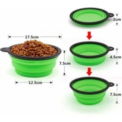 Ciotola Per Cani Portatile Da 2 Pezzi Ciotola Per Cani Pieghevole, Ciotole Per Cani Da Viaggio E Ciotole Per Gatti (1000 Ml, Blu E Verde) -Cibi per cani in Italia 66560765 3