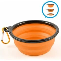 Ciotola Pieghevole In Silicone Per Cani E Gatti - Arancione - 350 ML - 60014333 -Cibi per cani in Italia 66562796 2