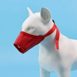 7 Pezzi (varie Dimensioni) Museruole Per Mordere, Masticare, Mordere, Copri Bocca Regolabile Per Cani Di Piccola, Media E Grande Taglia, Museruola Morbida E Confortevole Per Muso Lungo - Rosso -Cibi per cani in Italia 66562908 3