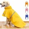 Impermeabili Per Cani Grandi Con Cappuccio A Strisce Riflettenti, Giacca Poncho Antipioggia Per Cani - Arancione, L -Cibi per cani in Italia 66563164 1