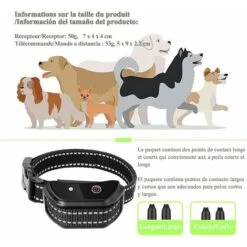 Collare Da Addestramento Per Cani Ricaricabile, Resistente All'acqua Al 100% Con Blocco Di Sicurezza. Suono, Vibrazione, Display LCD Retroilluminato E Portata Fino A 600 M. -Cibi per cani in Italia 66734733 4