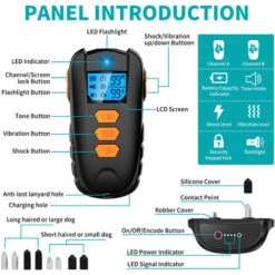 Collare Da Addestramento Per Cani Ricaricabile, Resistente All'acqua Al 100% Con Blocco Di Sicurezza. Suono, Vibrazione, Display LCD Retroilluminato E Portata Fino A 600 M. -Cibi per cani in Italia 66734733 5