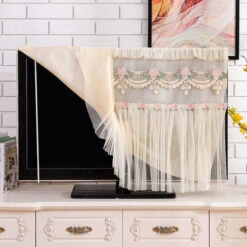 Nuova Copertura TV Copertura Antipolvere TV Copertura TV LCD Copertura Antipolvere TV In Pizzo Tessuto,Walk In The Garden,32Inch -Cibi per cani in Italia 67327265 3