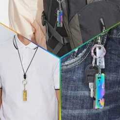 Fischietti In Acciaio Inossidabile, Fischietto Per Arbitro, Fischietto Di Sopravvivenza, Fischietto Per Bambini, Fischietto Portachiavi In Metallo A Doppio Tubo Ad Alta Decibel, Fischietti Per Segnali -Cibi per cani in Italia 67408276 3