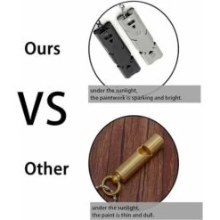 Fischietti In Acciaio Inossidabile, Fischietto Per Arbitro, Fischietto Di Sopravvivenza, Fischietto Per Bambini, Fischietto Portachiavi In Metallo A Doppio Tubo Ad Alta Decibel, Fischietti Per Segnali -Cibi per cani in Italia 67408276 5