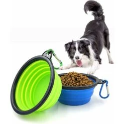 LTS FAFA Set Di 2 Ciotole Per Cani Anti-imbracatura Diametro 17,5 Cm Ciotola Per Cani Interattiva In Silicone Pieghevole Ciotola Per Alimenti Non Tossici E Sani (blu, Verde) -Cibi per cani in Italia 67411353 4