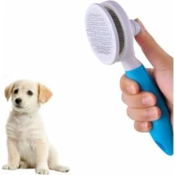 Spazzola Per Cani E Gatti, Spazzola Morbida Per Animali Domestici, Spazzola Autopulente, Spazzole Per Gatti Un Pulsante Per Rimuovere I Peli Spazzola Morbida Per Cani E Gatti, Blu